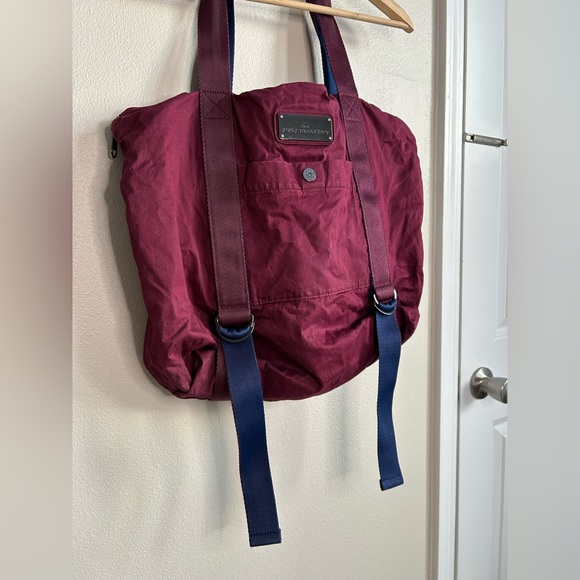 Stella McCartney X Adidas Yoga Gym Bag in Maroon, Dark Blue & Vista Grey - Picture 8 of 12